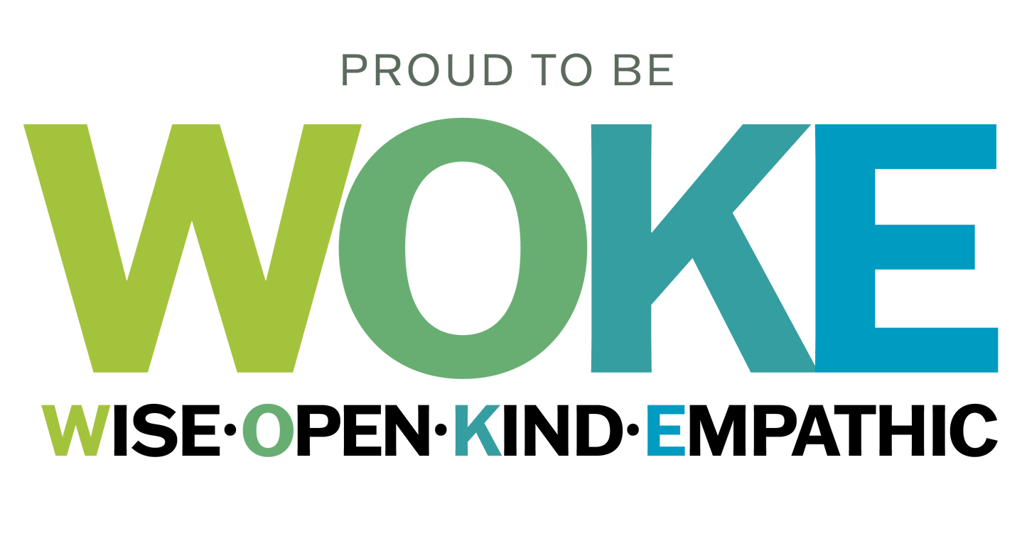 Reclaim WOKE: Wise. Open. Kind. Empathic. Unisex lightweight hooded long-sleeve tee
