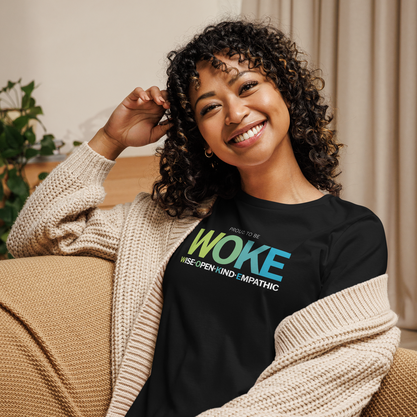 W.O.KE.: Wise. Open. Kind. Empathic WOMEN'S Relaxed T-shirt