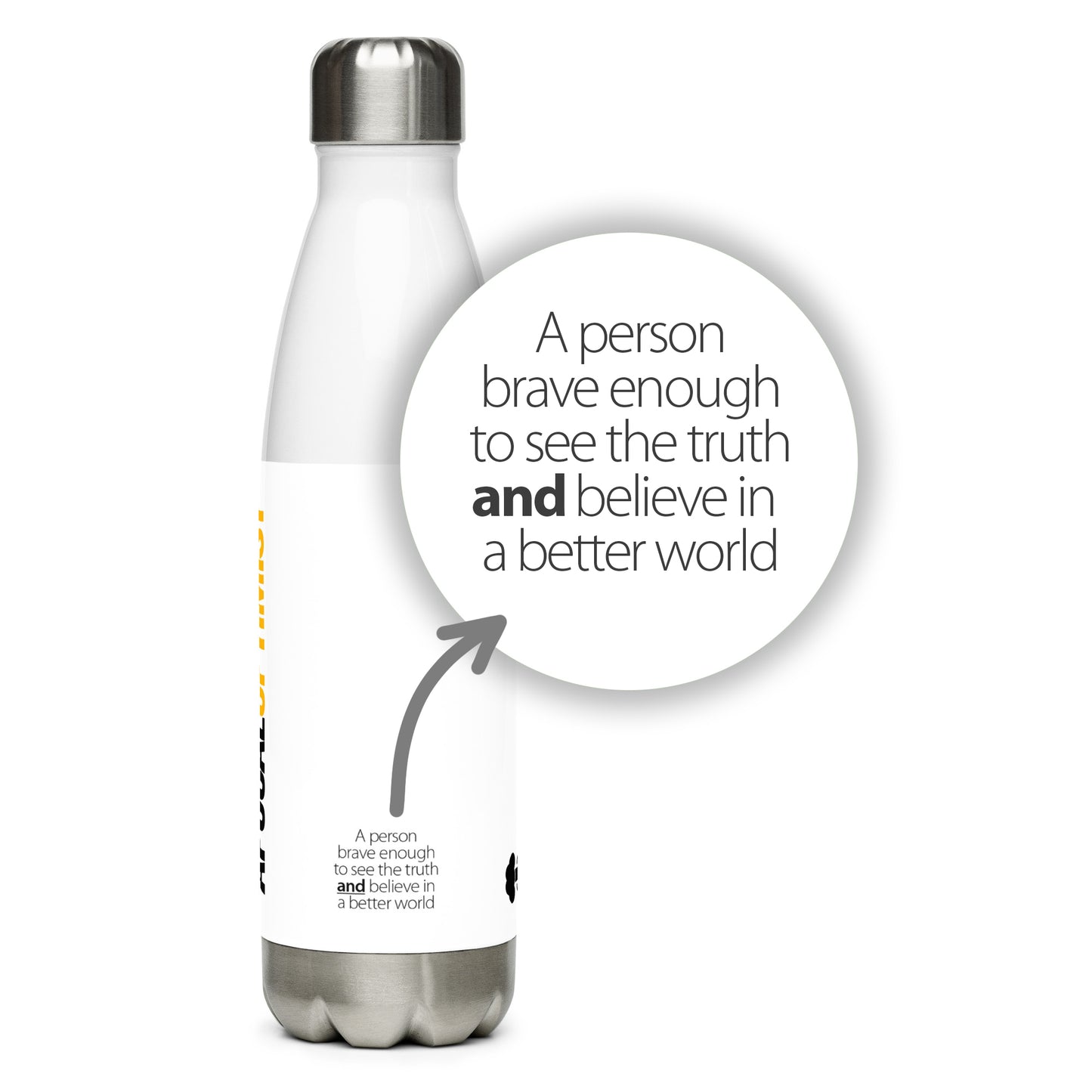 Apocaloptimist stainless steel water bottle