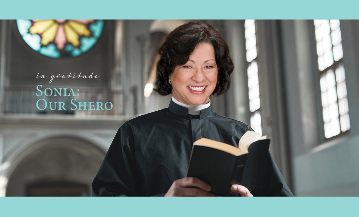 Our Shero Justice Sonia Sotomayor: Glass unscented soy wax candle