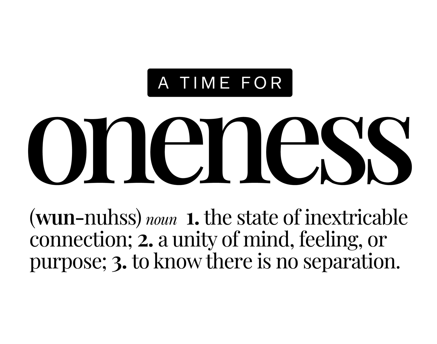 A Time for Oneness UNISEX t-shirt