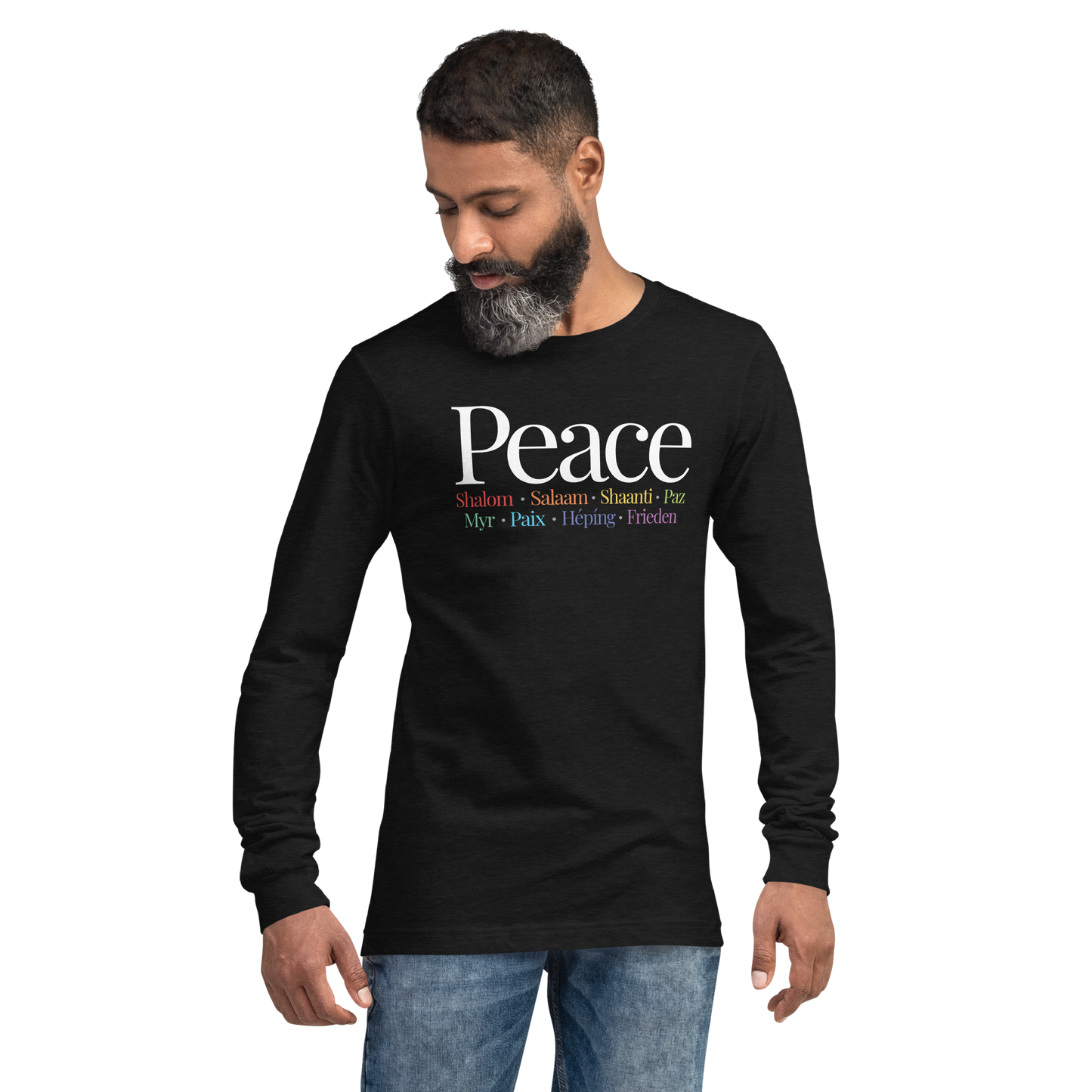 Peace Shalom Salaam Shanti Unisex Long Sleeve Tee